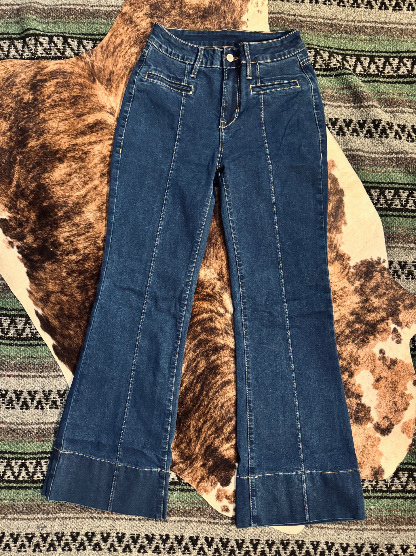 Dark Wash Center Seam Jeans