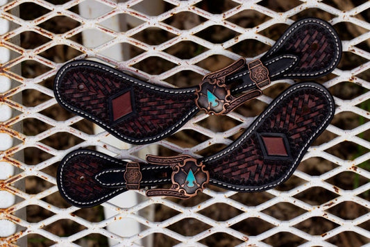 Dark Oil Diamond Spur Straps