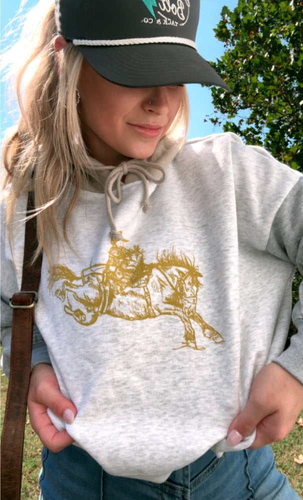Tricolor Tan Bronc Hoodie