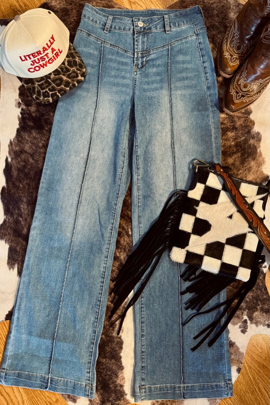 High Rise Tailored Trouser Jeans