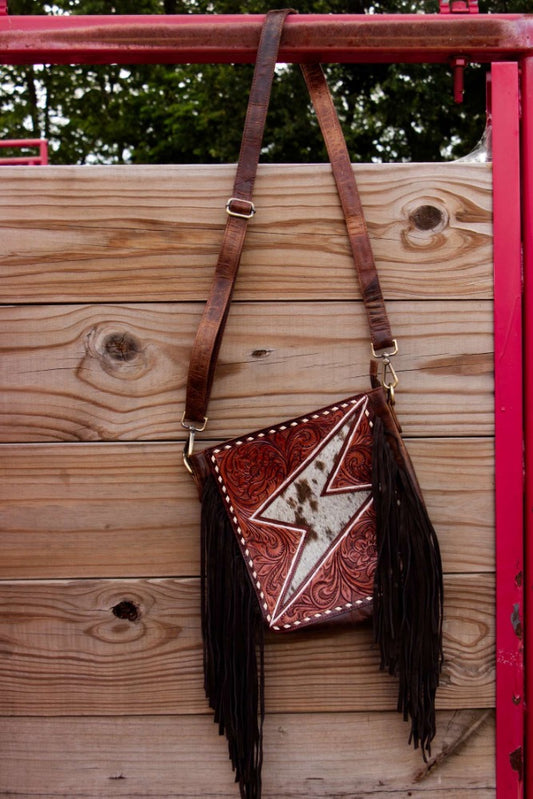 Electric Tooled Leather Purse